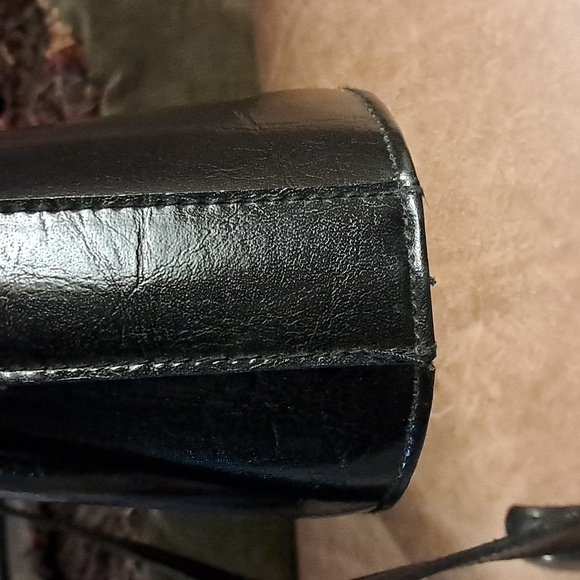 MARCHINO Black Leather Bucket Style Handbag with Gold Hardware - Picture 7 of 8